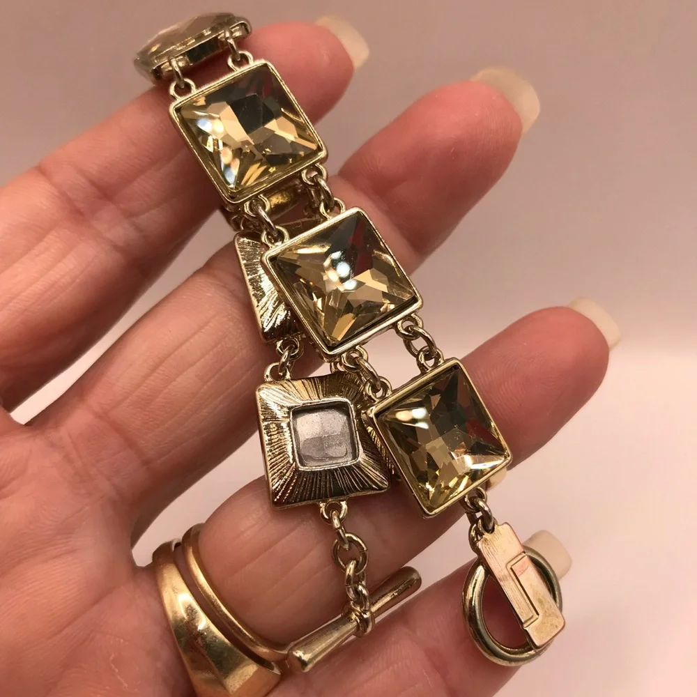 The Limited Gold-Tone & Faceted Crystal Bracelet - Picture 6 of 8